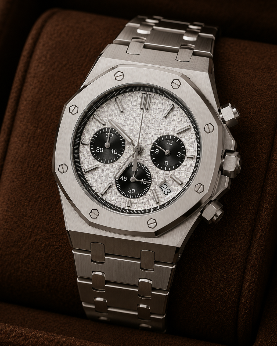 Seiko Mod Royal Oak Chronograph watch Panda