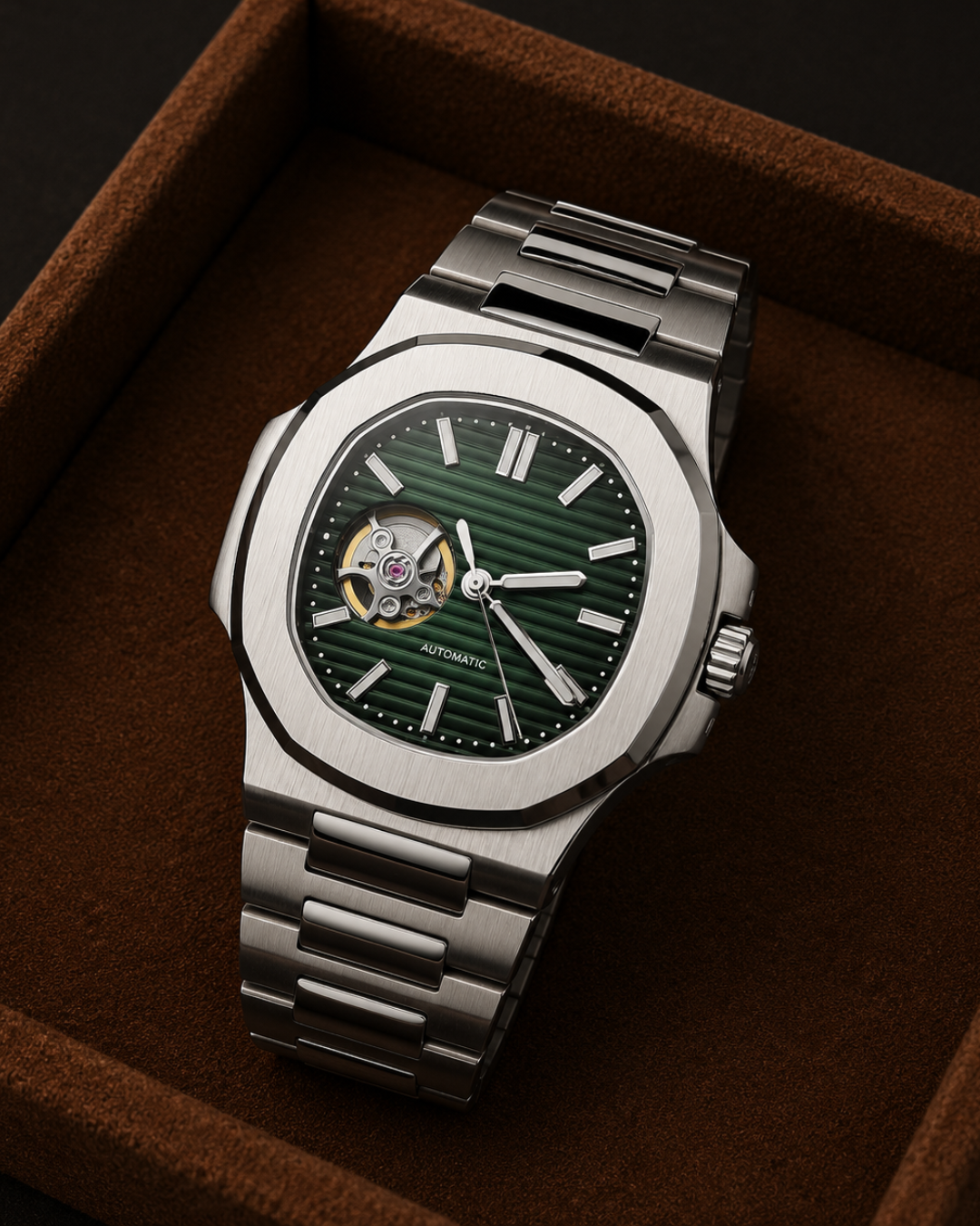Seiko mod nautilus tourbillon green Watch - Blank Mods