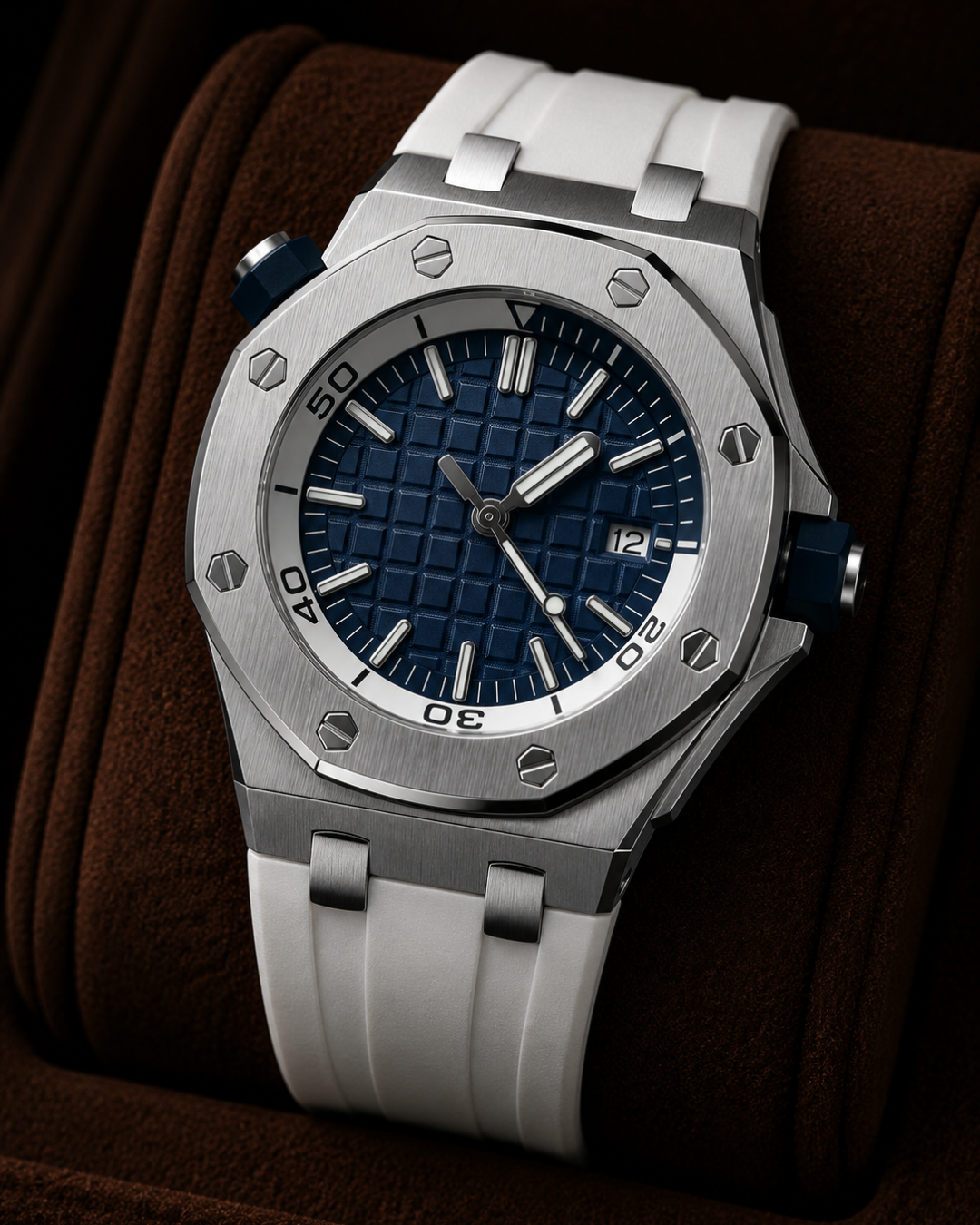 Seiko mod Royal oak offshore diver Watch Blue