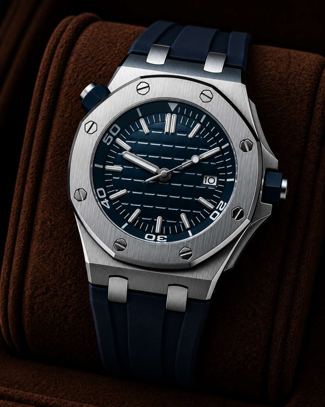 Seiko mod Royal oak offshore diver Watch Black