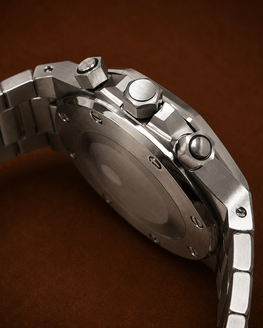 Seiko Mod Royal Oak Chronograph watch black