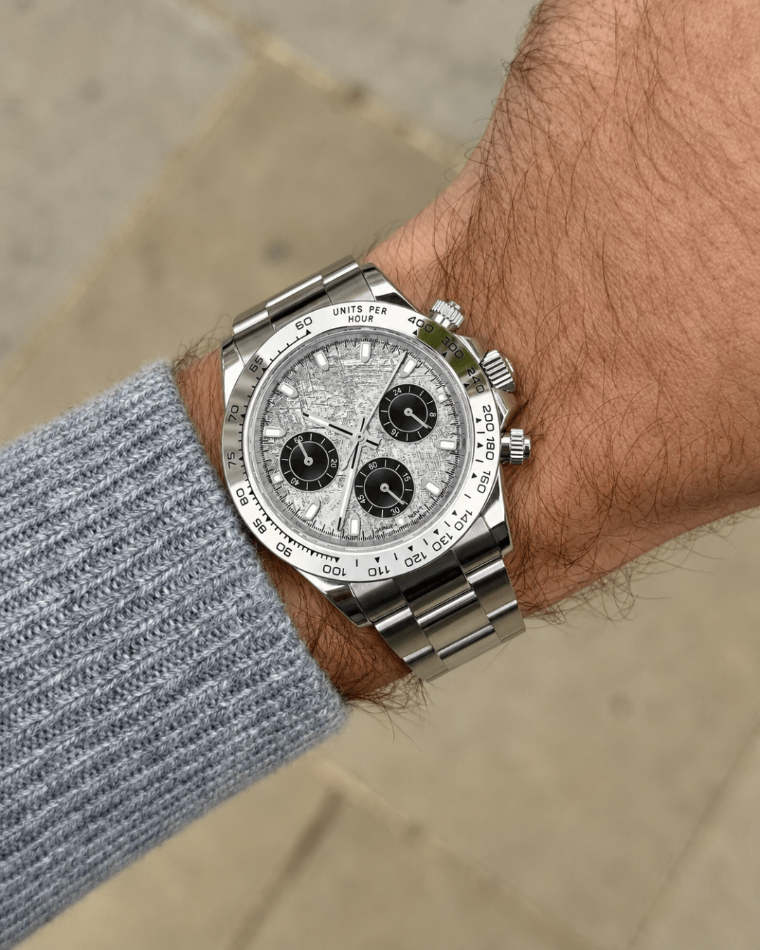 Seiko Mod Daytona watch meteorite - Blank Mods