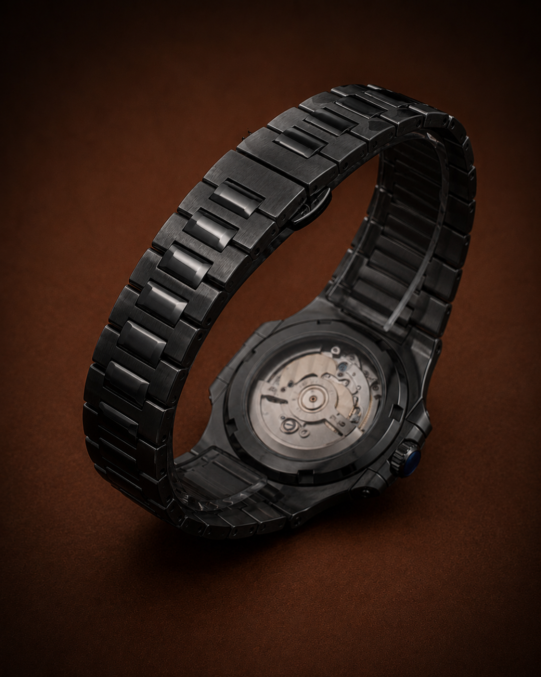 Seiko Mod Nautilus galaxy black watch