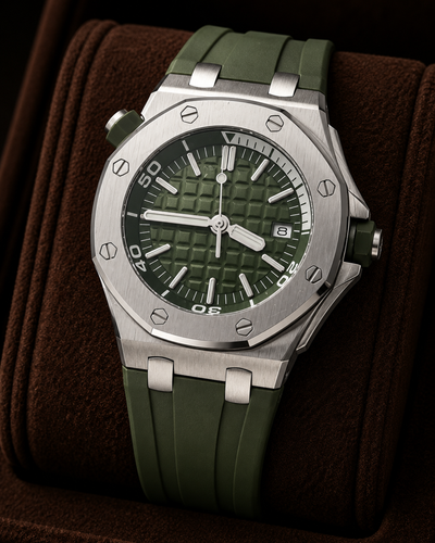 Seiko mod Royal oak offshore diver Watch Green