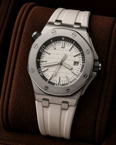 Seiko mod Royal oak offshore diver Watch White