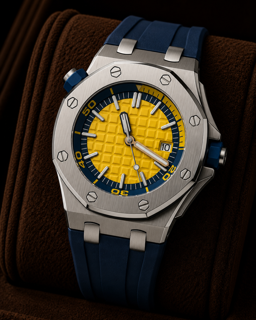 Seiko mod Royal oak offshore diver Watch Yellow