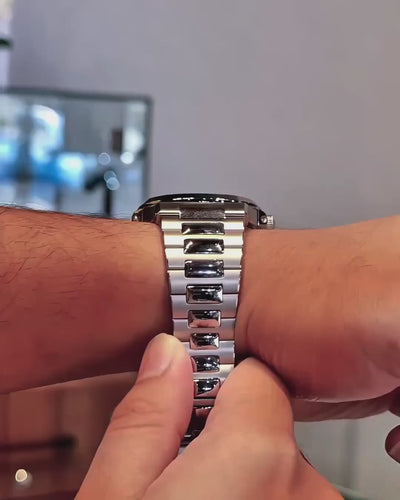Seiko Mod Nautilus Skeleton Watch - Silver
