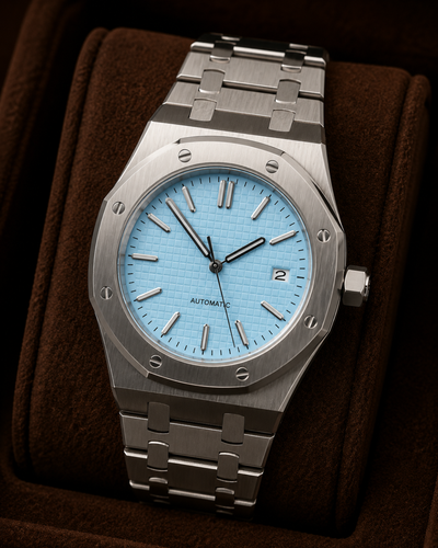 Seiko mod Royal oak Watch Ice Blue