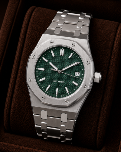 Seiko mod Royal oak Watch Green
