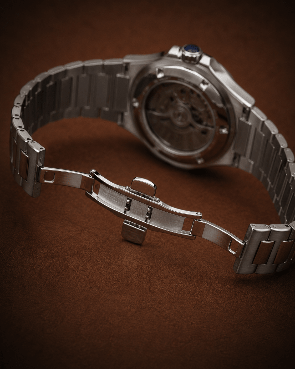 Seiko Mod Nautilus Skeleton Watch - Black - Blank Mods