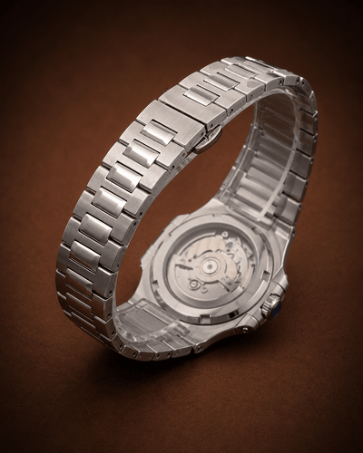 Seiko Mod Nautilus Skeleton Watch - Black - Blank Mods