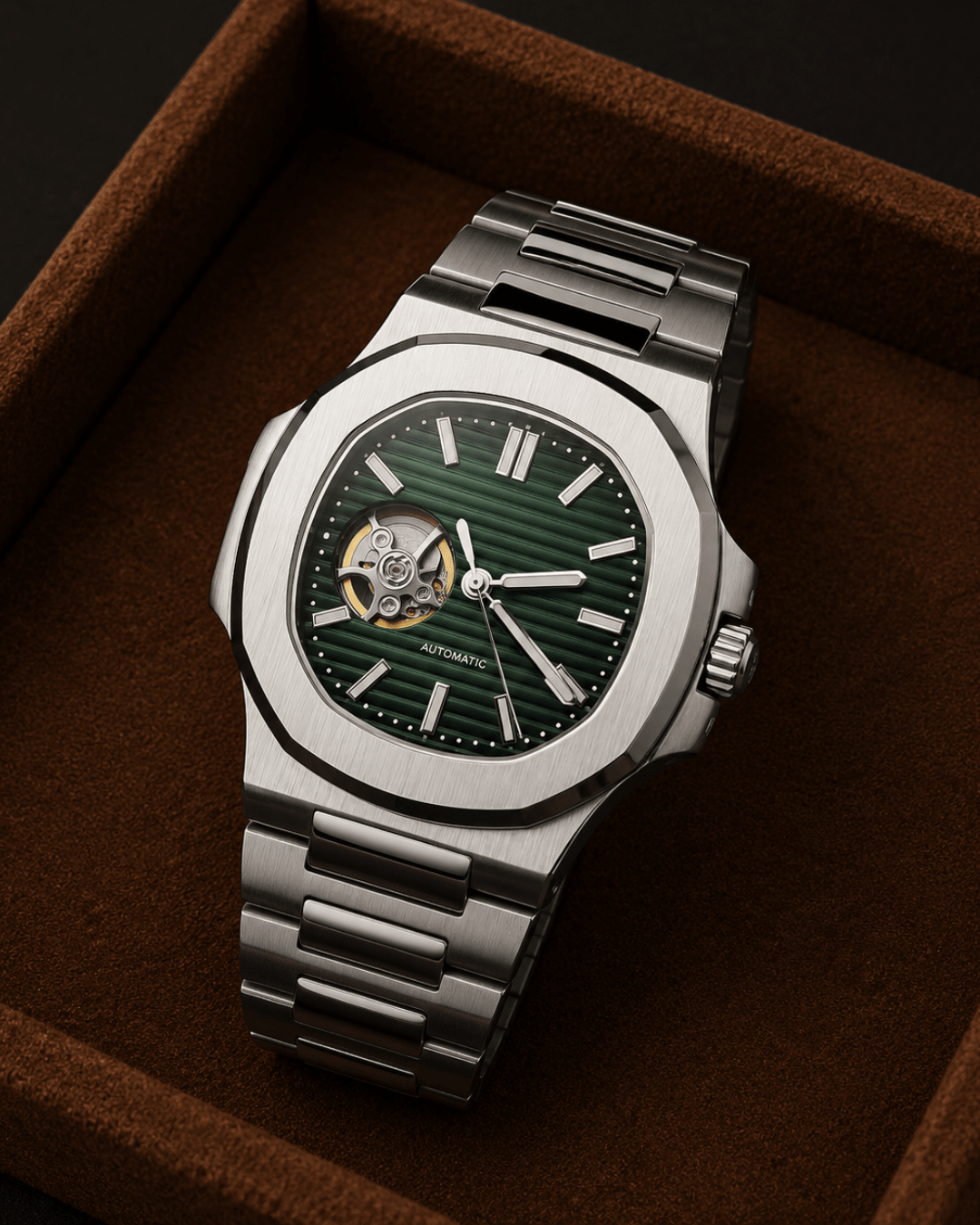 Seiko mod nautilus tourbillon green Watch - Blank Mods - Blank Mods