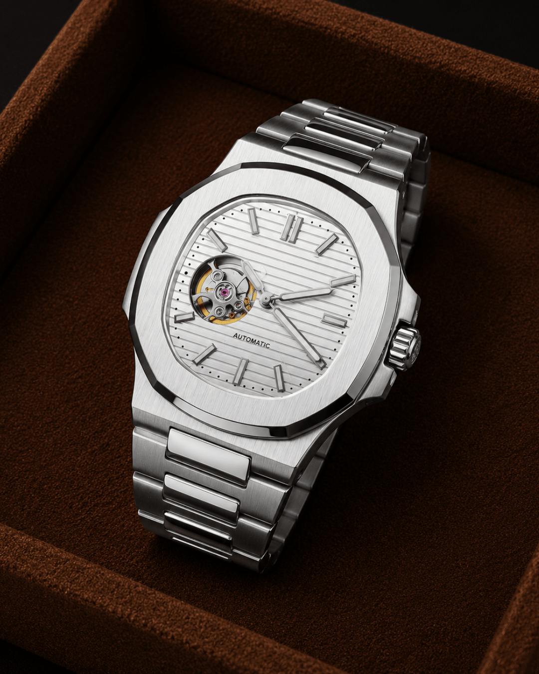 Seiko mod nautilus tourbillon white Watch - Blank Mods - Blank Mods