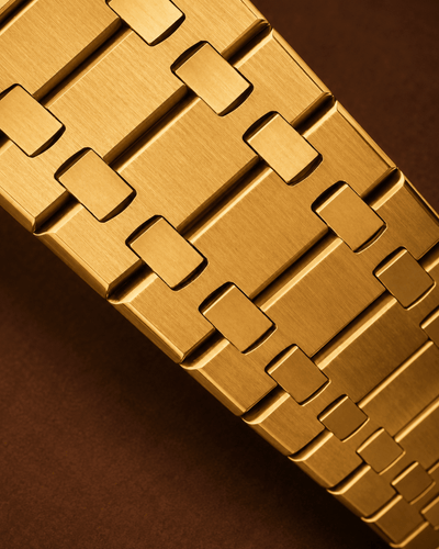 Seiko Mod Royal Oak Chronograph watch gold - Blank Mods